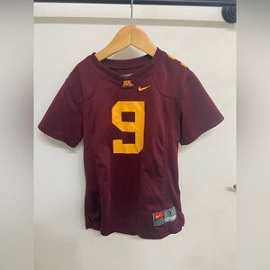 Nike Kids Boys Minnesota Gophers Football Burgundy and Gold Jersey